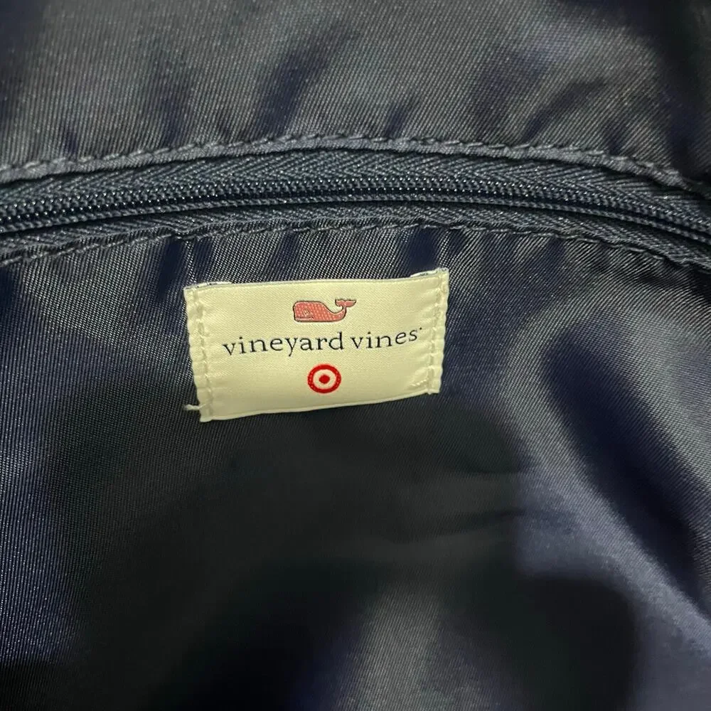 Vineyard Vines x Target Whale Line Weekender Navy Pink Duffel Bag